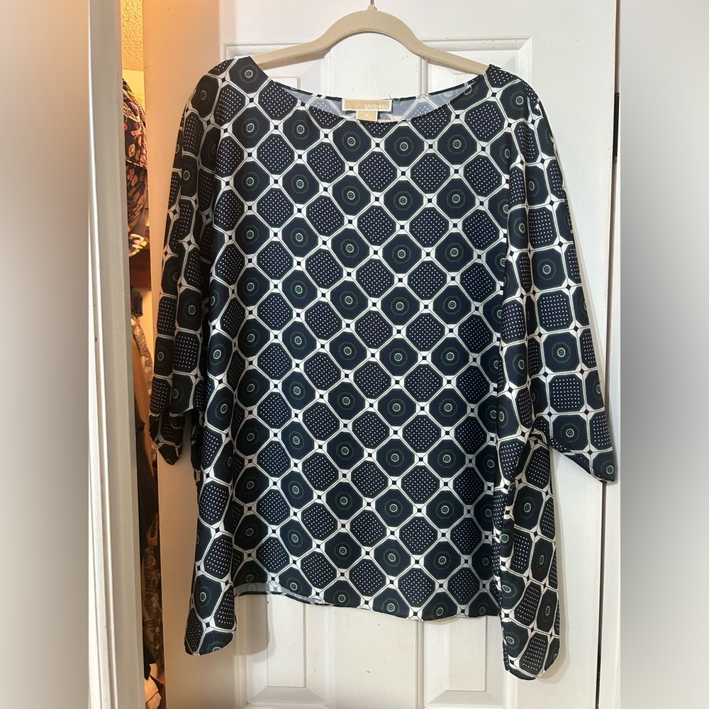 MICHAEL Michael Kors Blue & Green Blouse Size 3X